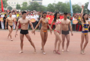 陕西大学生运动会开幕式的健美健身表演